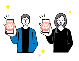 QQマネーを使っている人のイラスト